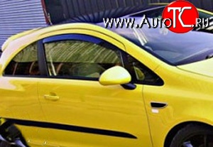 1 394 р. Дефлекторы окон (ветровики) Novline 2 шт. Opel Corsa D 1-ый рестайлинг, хэтчбэк 3 дв. (2010-2011)  с доставкой в г. Самара