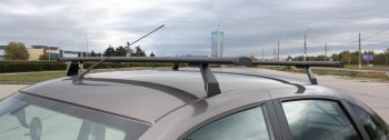 4 699 р. Багажники АЭРО с креплением в штатные места АПС  Datsun mi-DO - on-DO (Длина 1300 мм, цвет черный)  с доставкой в г. Самара. Увеличить фотографию 2