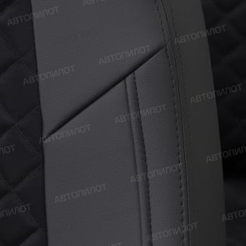 8 499 р. Чехлы на сиденья Алькантара ромб (сплошное экокожа) Автопилот Changan Alsvin (2018-2025) (Черный)  с доставкой в г. Самара. Увеличить фотографию 6