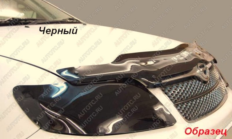 1 999 р. Защита фар CA-Plastic Toyota Allex E12# рестайлинг (2002-2004) (Classic черный)  с доставкой в г. Самара