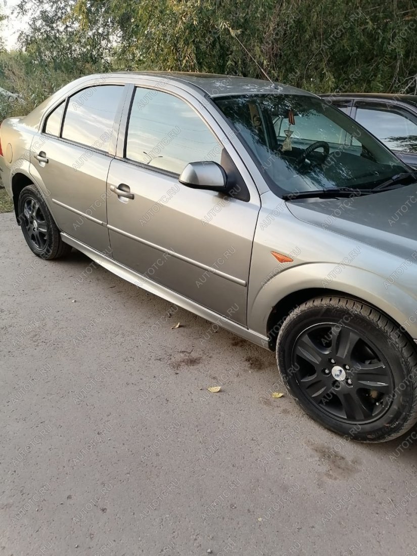 3 499 р. Пластиковые накладки порогов Фанат Тюнинг Ford Mondeo Mk3,BWY дорестайлинг, универсал (2000-2003) (неокрашенные (глянец под окраску))  с доставкой в г. Самара
