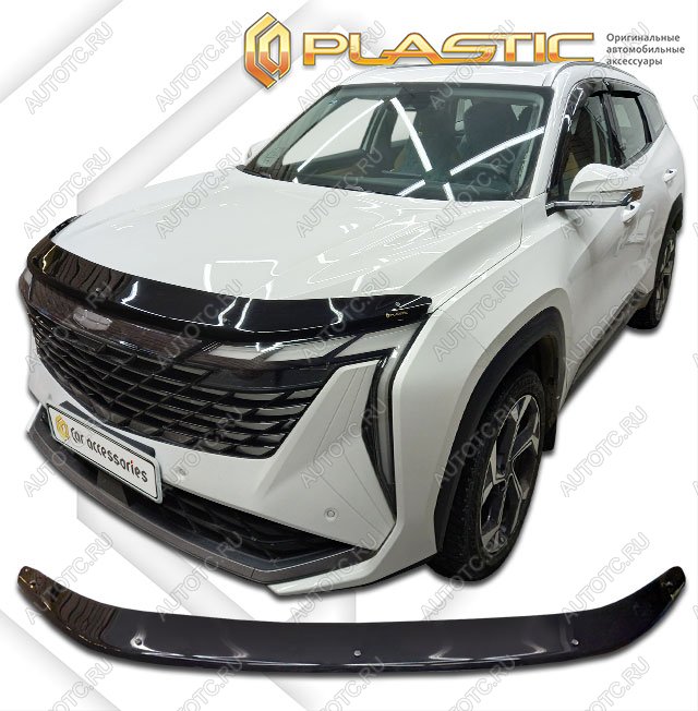 2 559 р. Дефлектор капота (exclusive) CA-Plastic Geely Atlas FX11 (2023-2025) (Classic черный)  с доставкой в г. Самара