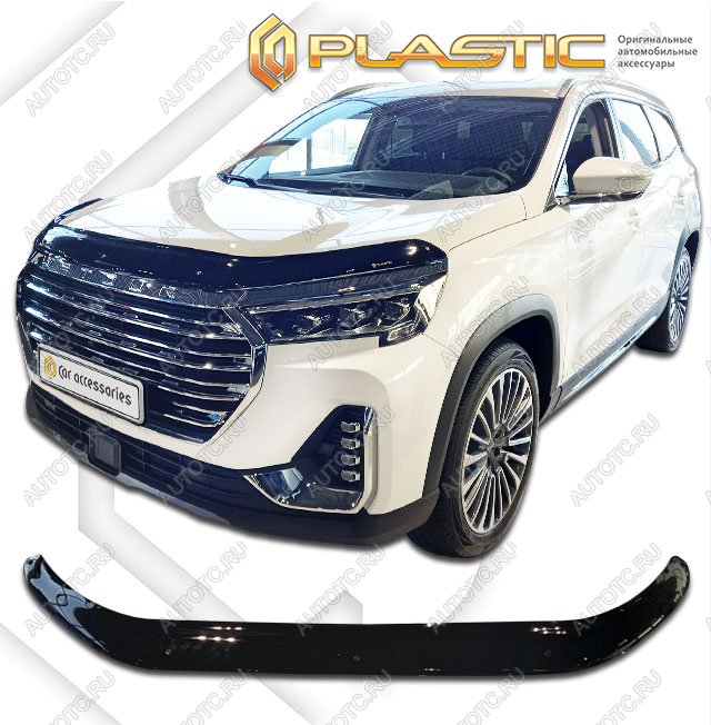 3 099 р. Дефлектор капота (exclusive) CA-Plastic Jetour X90 Plus (2021-2025) (Classic черный)  с доставкой в г. Самара