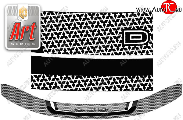 2 479 р. Дефлектор капота CA-Plastic Mitsubishi Delica D:5 1 дорестайлинг (2007-2019) (Серия Art серебро)  с доставкой в г. Самара
