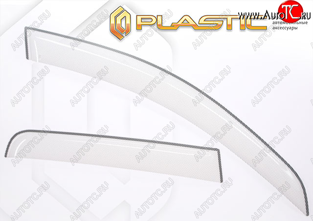 2 399 р. Дефлектора окон (7 мест) CA-Plastic Lexus RX 270 AL20 дорестайлинг (2015-2019) (шелкография белая)  с доставкой в г. Самара