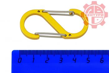 60 р. Карабин s-образный 50мм (yellow) CORD crd.s.50.y  с доставкой в г. Самара. Увеличить фотографию 2