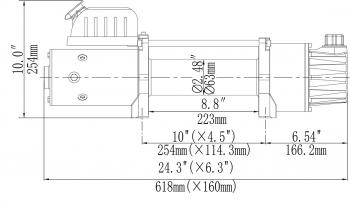 63 229 р. Лебёдка электрическая двухскоростная 12V Runva 8000 lbs 3629 кг RUNVA ewd8000u  с доставкой в г. Самара. Увеличить фотографию 2