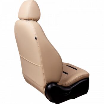 10 299 р. Комплект чехлов для сидений (РЗСиС 40/60 3Г Орегон) ТУРИН-2 Lord Autofashion KIA Ceed 2 JD дорестайлинг, хэтчбэк (2012-2015) (бежевый, вставка бежевая+черная, строчка бежевая)  с доставкой в г. Самара. Увеличить фотографию 3