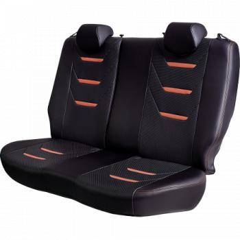 10 299 р. Комплект чехлов для сидений (РЗС 40/60 2Г Орегон) ТУРИН-2 Lord Autofashion KIA Cerato 2 TD седан (2008-2013) (черный, вставка черная/коричневая строчка коричневая)  с доставкой в г. Самара. Увеличить фотографию 4