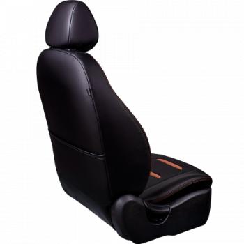 10 299 р. Комплект чехлов для сидений (РЗС 40/60 2Г Орегон) ТУРИН-2 Lord Autofashion KIA Cerato 2 TD седан (2008-2013) (черный, вставка черная/коричневая строчка коричневая)  с доставкой в г. Самара. Увеличить фотографию 7