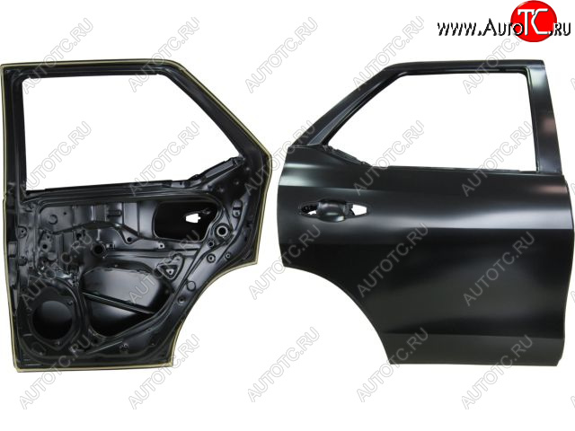 17 599 р. Правая дверь задняя BodyParts Toyota Fortuner AN160 дорестайлинг (2015-2020) (Неокрашенная)  с доставкой в г. Самара