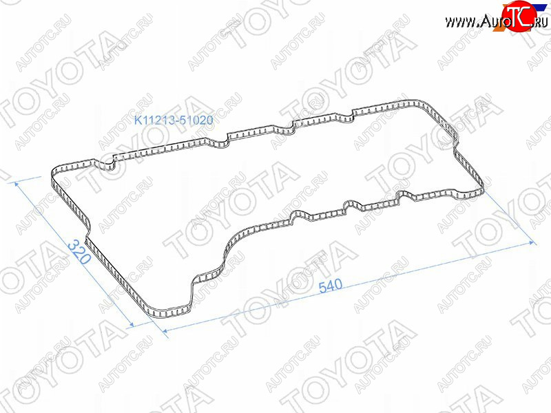 899 р. Прокладка клапанной крышки RH (1VDFTV) TOYOTA Toyota Land Cruiser 200 1-ый рестайлинг (2012-2015)  с доставкой в г. Самара
