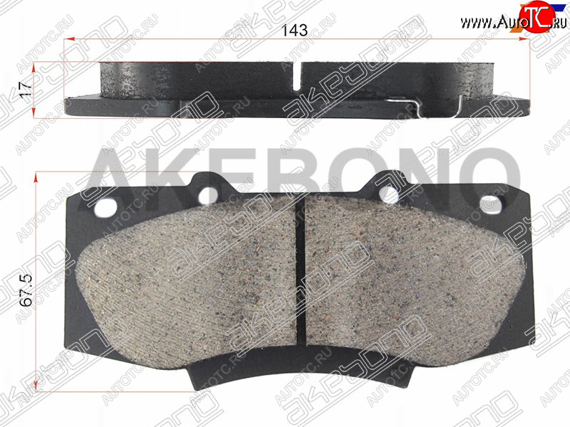 2 899 р. Колодки тормозные AKEBONO (передние) Toyota Hilux AN20,AN30  2-ой рестайлинг (2011-2016)  с доставкой в г. Самара