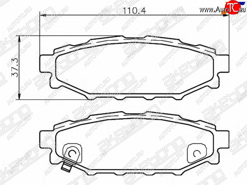 1 569 р. Задние тормозные колодки AKEBONO Subaru Forester SH (2008-2013)  с доставкой в г. Самара