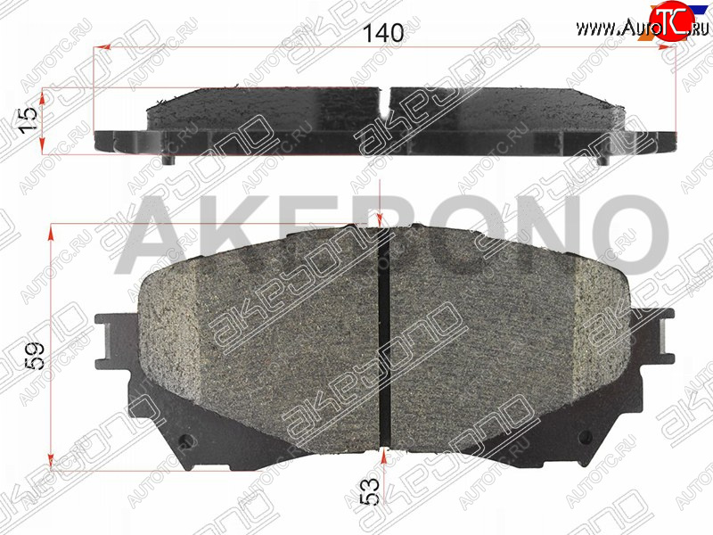 2 899 р. Колодки тормозные AKEBONO (передние) Mazda 6 GJ 1 рестайлинг универсал (2015-2018)  с доставкой в г. Самара