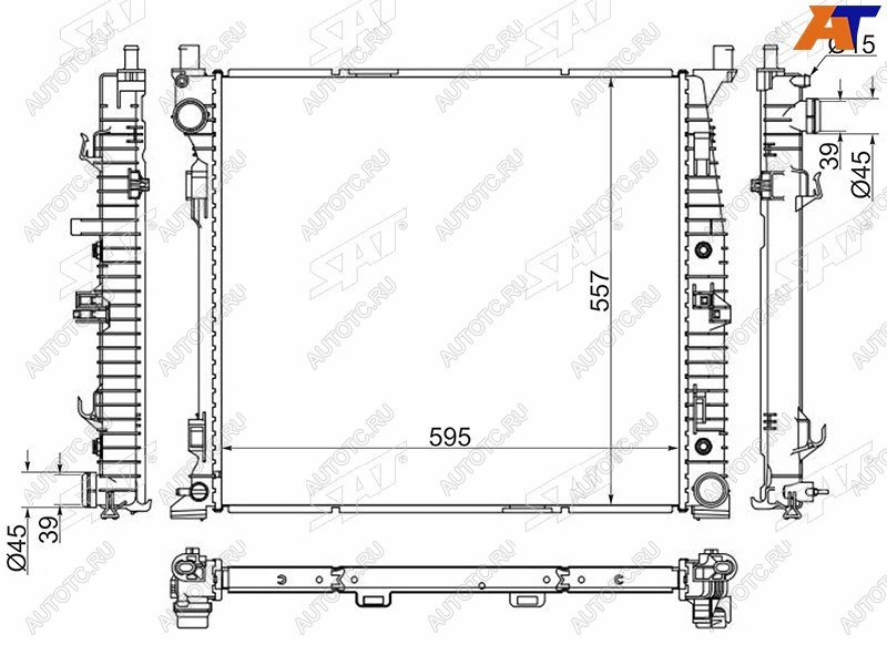 45 849 р. Радиатор охлаждающей жидкости SAT  Mercedes-Benz ML class W166 (2011-2015)  с доставкой в г. Самара