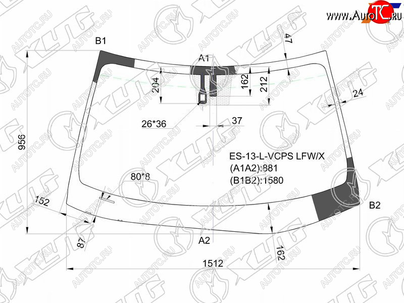 8 499 р. Стекло лобовое (Датчик дождя) XYG Lexus ES350 XV60 дорестайлинг (2012-2015)  с доставкой в г. Самара