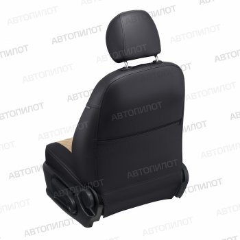 8 749 р. Чехлы сидений (экокожа, п.сп трансформер) Автопилот Ромб Chevrolet Orlando (2011-2018) (черный/бежевый)  с доставкой в г. Самара. Увеличить фотографию 3