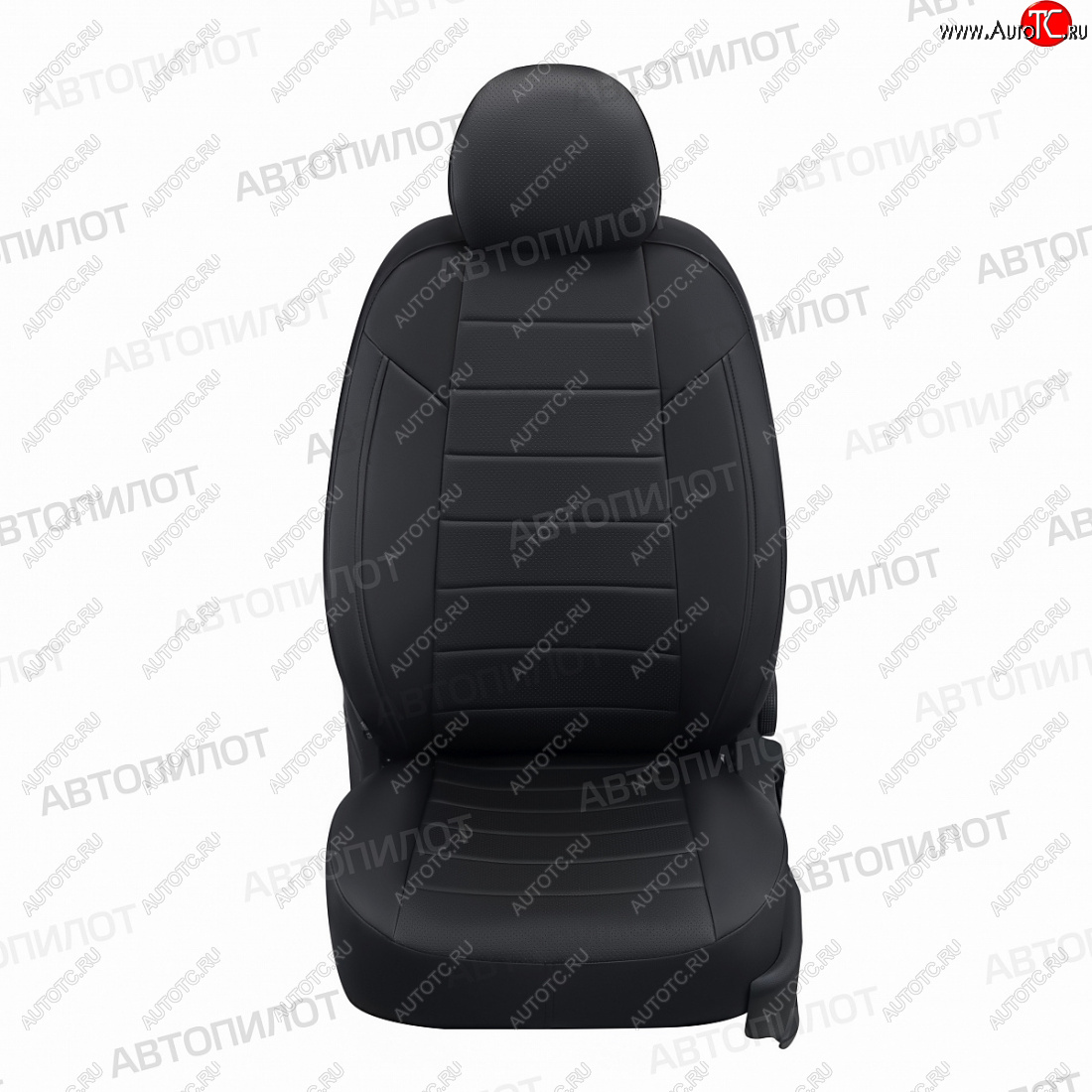 8 399 р. Чехлы сидений (экокожа) Автопилот Honda CR-V RE1,RE2,RE3,RE4,RE5,RE7 дорестайлинг (2007-2010) (черный)  с доставкой в г. Самара