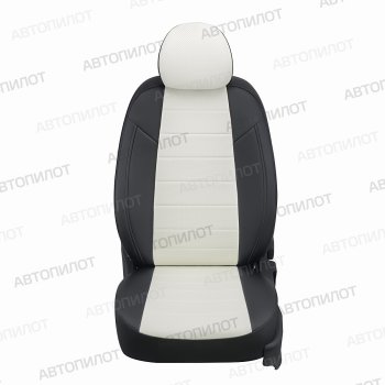 21 599 р. Чехлы сидений (экокожа, 8 мест) Автопилот Hyundai Starex/Grand Starex/H1 TQ дорестайлинг (2007-2013) (черный/белый)  с доставкой в г. Самара. Увеличить фотографию 4
