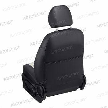 21 599 р. Чехлы сидений (экокожа, 8 мест) Автопилот Hyundai Starex/Grand Starex/H1 TQ дорестайлинг (2007-2013) (черный/белый)  с доставкой в г. Самара. Увеличить фотографию 3