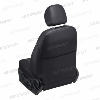 8 249 р. Чехлы сидений (экокожа) Автопилот KIA Cerato 2 TD седан (2008-2013) (черный/темно-серый)  с доставкой в г. Самара. Увеличить фотографию 3