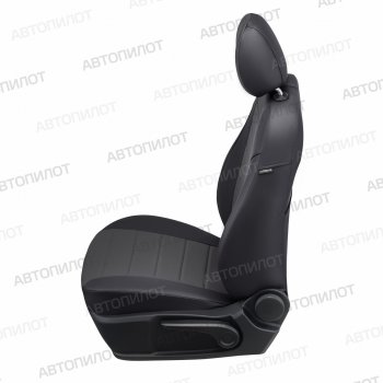8 249 р. Чехлы сидений (экокожа) Автопилот KIA Cerato 2 TD седан (2008-2013) (черный/темно-серый)  с доставкой в г. Самара. Увеличить фотографию 4