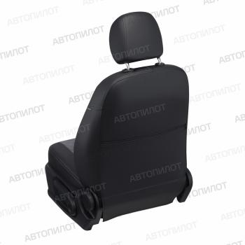 8 499 р. Чехлы на сиденья Алькантара ромб (5 мест раздел. 40/60 экокожа) Автопилот Peugeot Partner Tepee (2008-2012) (черный/серый)  с доставкой в г. Самара. Увеличить фотографию 5