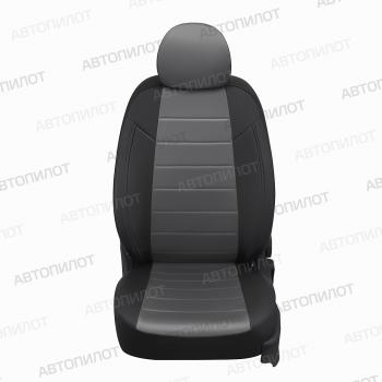 8 399 р. Чехлы на сиденья Алькантара (раздельн. 40/60 экокожа) Автопилот Skoda Fabia Mk2 хэтчбэк дорестайлинг (2007-2010) (черный/серый)  с доставкой в г. Самара. Увеличить фотографию 5