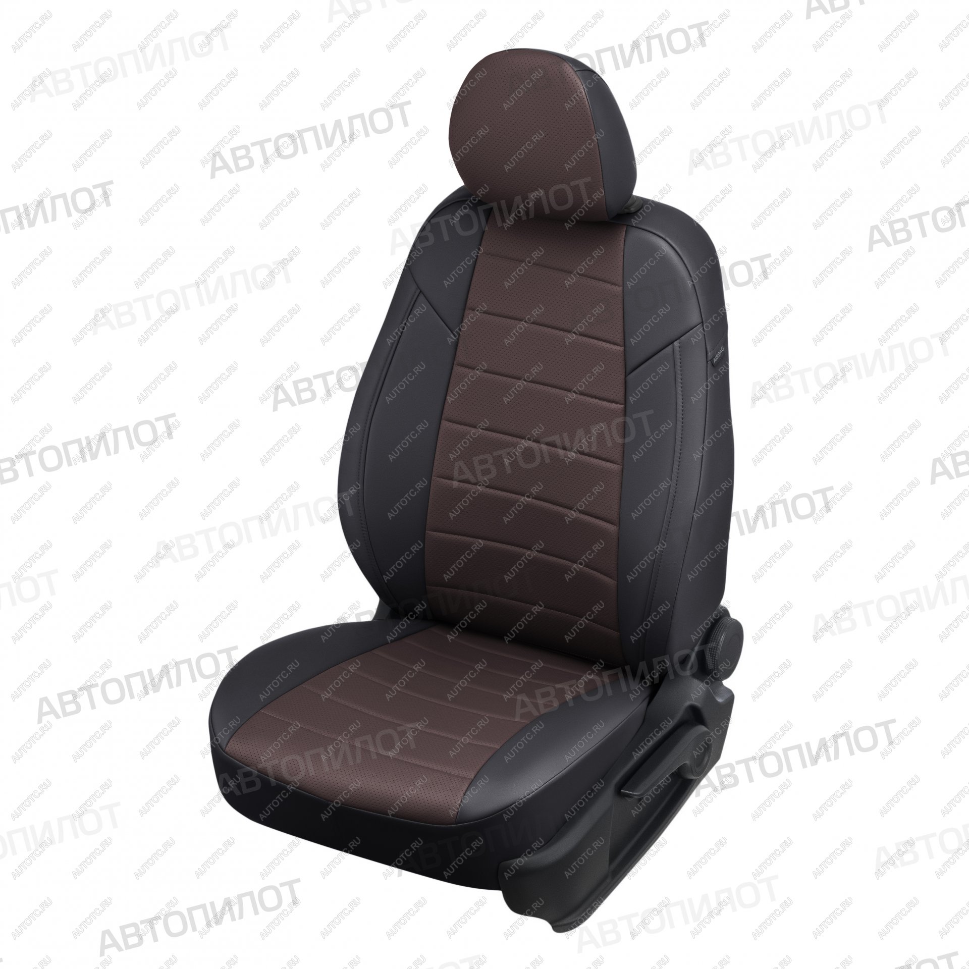 13 199 р. Чехлы на сиденья Экокожа (8 мест сплош. экокожа) Автопилот Volkswagen Transporter T5 рестайлинг (2009-2015) (черный/шоколад)  с доставкой в г. Самара