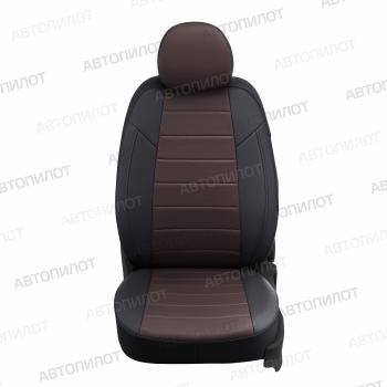 13 199 р. Чехлы на сиденья Экокожа (8 мест сплош. экокожа) Автопилот Volkswagen Transporter T5 рестайлинг (2009-2015) (черный/шоколад)  с доставкой в г. Самара. Увеличить фотографию 3