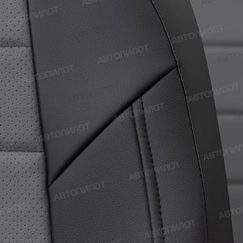 13 199 р. Чехлы на сиденья Экокожа (9 мест сплош. экокожа) Автопилот Volkswagen Transporter T5 рестайлинг (2009-2015) (черный/серый)  с доставкой в г. Самара. Увеличить фотографию 6