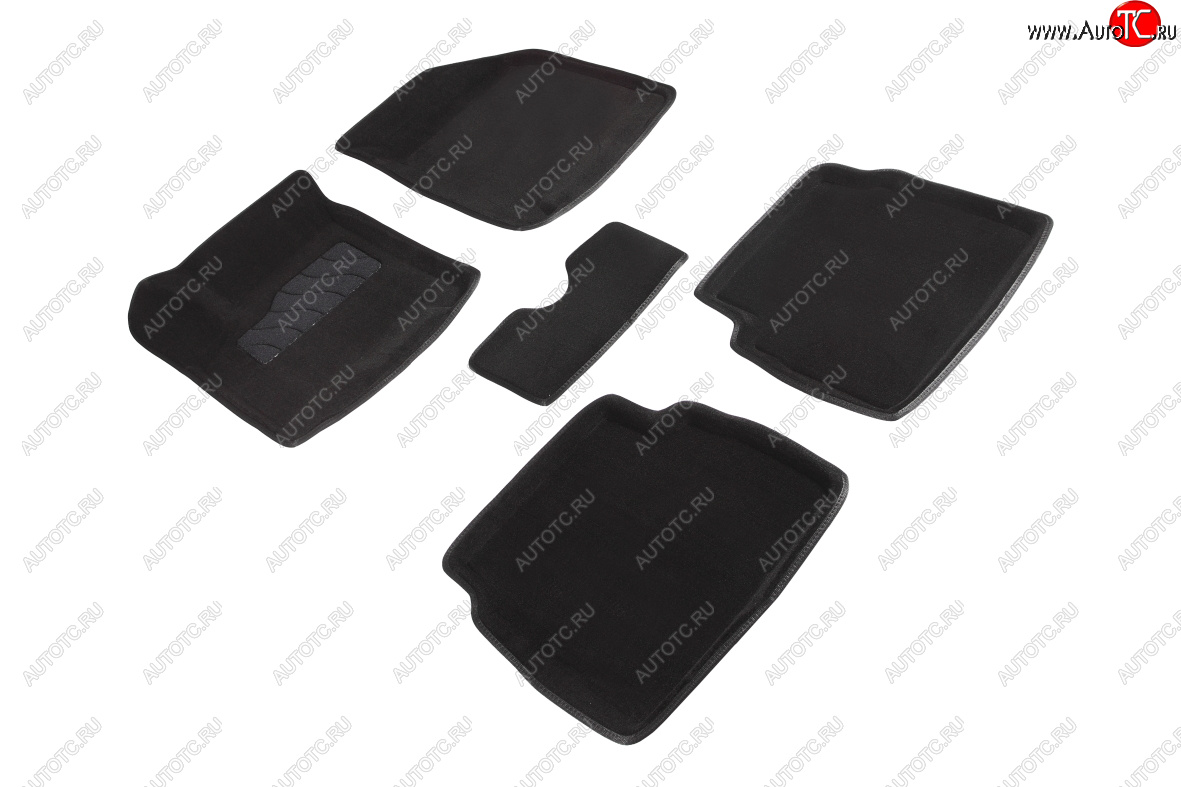 5 829 р. Комплект ковриков салона (ворсовые, 3D) SEINTEX  Chevrolet Aveo ( T200,  T250) (2003-2011) седан, седан рестайлинг, хэтчбек 5 дв рестайлинг (Серый)  с доставкой в г. Самара