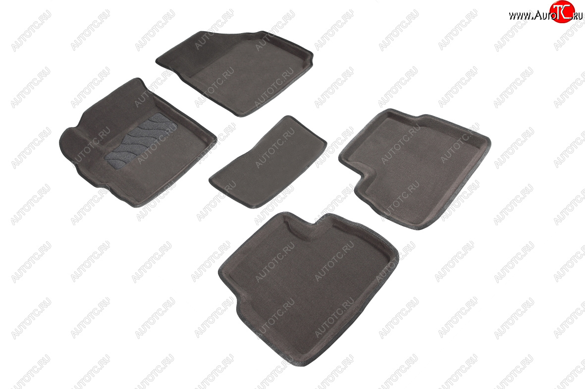 5 499 р. Комплект ковриков салона (ворсовые, 3D) SEINTEX  Daewoo Matiz ( M200,  M250) (2005-2015) дорестайлинг, рестайлинг (Серый)  с доставкой в г. Самара