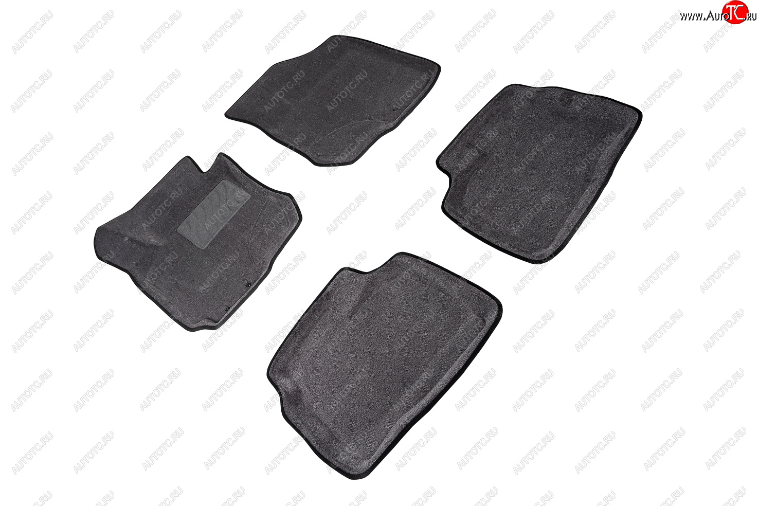 6 049 р. Комплект ковриков салона (ворсовые, 3D) SEINTEX  Hyundai I30  FD (2007-2012) хэтчбек дорестайлинг, универсал рестайлинг, хэтчбэк 5 дв. рестайлинг (Серый)  с доставкой в г. Самара