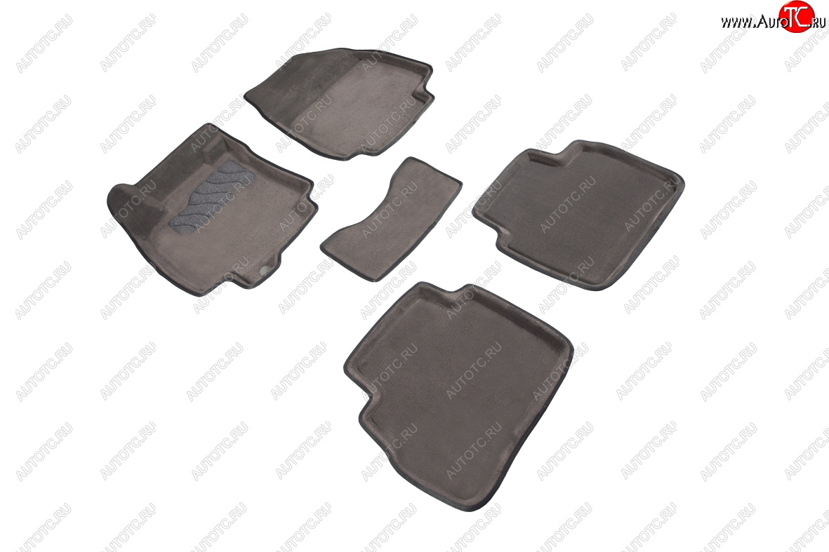 6 709 р. Комплект ковриков салона (ворсовые, 3D) SEINTEX  Nissan Tiida ( 1 хэтчбэк,  1 седан,  1 хэтчбек,  2 хэтчбек) (2004-2019) C11 дорестайлинг, Япония, C11 дорестайлинг, C11 рестайлинг, Япония, C11 рестайлинг, C12 (Серый)  с доставкой в г. Самара