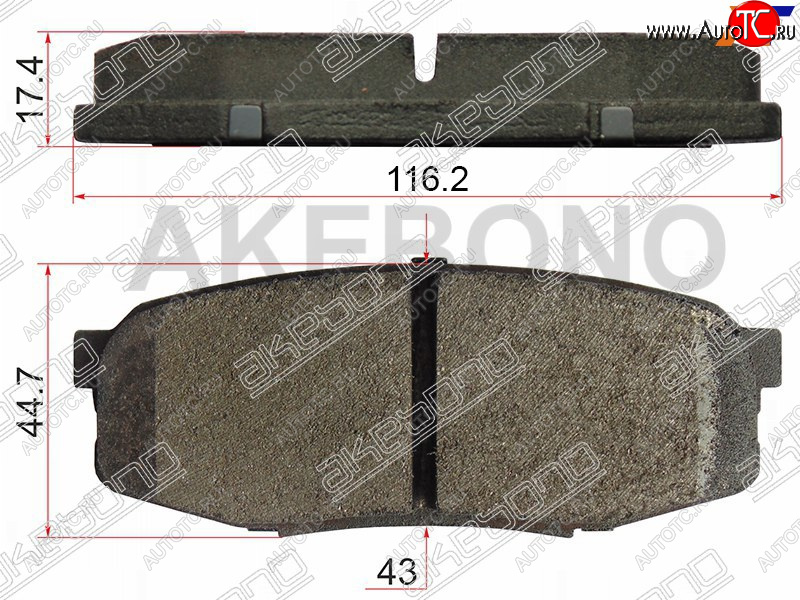 2 189 р. Колодки тормозные AKEBONO (задние) Lexus LX570 J200 дорестайлинг (2007-2012)  с доставкой в г. Самара