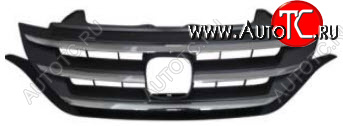 6 499 р. CR-V 12- РЕШЕТКА РАДИАТОРА С ХРОМ МОЛДИНГ (Китай)  Honda CR-V  RM1,RM3,RM4 (2012-2015) дорестайлинг (Неокрашенная)  с доставкой в г. Самара