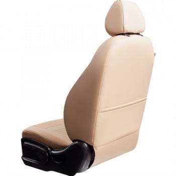 8 549 р. Комплект чехлов для сидений (РЗС 60/40 2Г Илана+Орегон ) ТУРИН СТ Lord Autofashion Ford Fiesta 6 хэтчбэк 5 дв. рестайлинг (2012-2019) (бежевый, вставка бежевая, строчка бежевая)  с доставкой в г. Самара. Увеличить фотографию 6