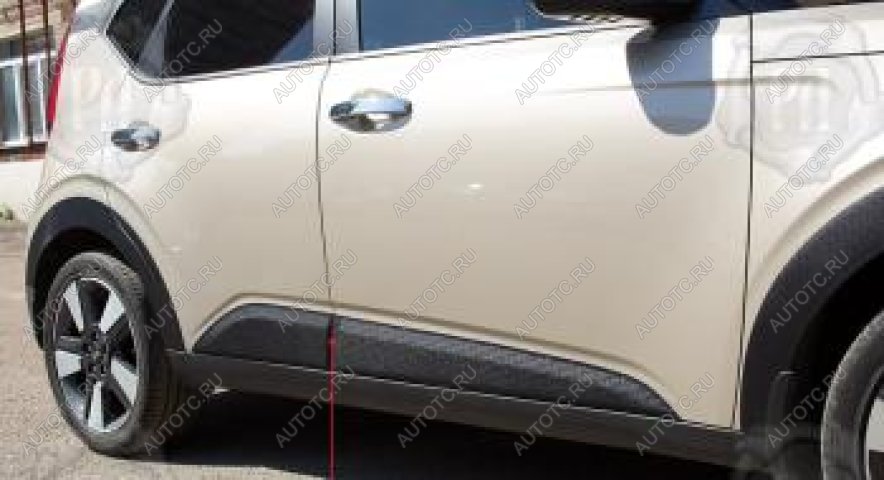 1 189 р. Молдинг двери передний правый Русская Артель  KIA Soul  SK3 (2018-2022) (глянец под покраску)  с доставкой в г. Самара