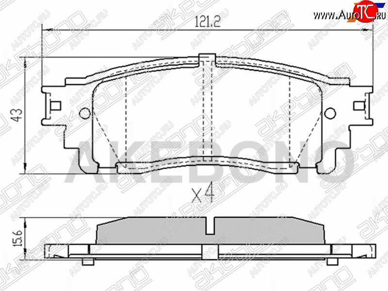 2 259 р. Копируемое: Колодки тормозные задние LH-RH SAT Lexus NX200T Z10 (2014-2017)  с доставкой в г. Самара
