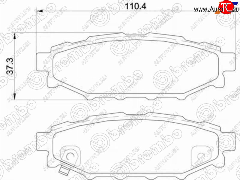3 299 р. Колодки тормозные задние RH-LH SAT Subaru Forester SH (2008-2013)  с доставкой в г. Самара