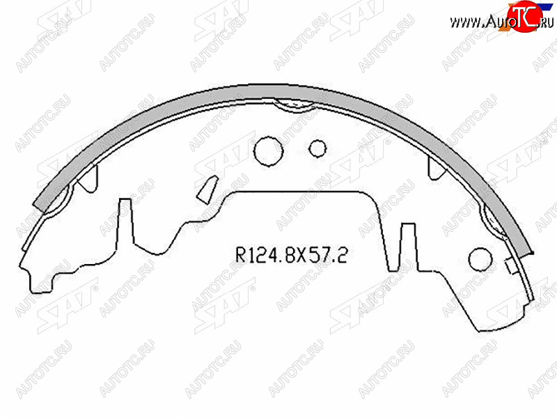 1 749 р. Колодки тормозные барабанные задние RH-LH SAT KIA Carnival UP,CQ минивэн дорестайлинг (1998-2002)  с доставкой в г. Самара