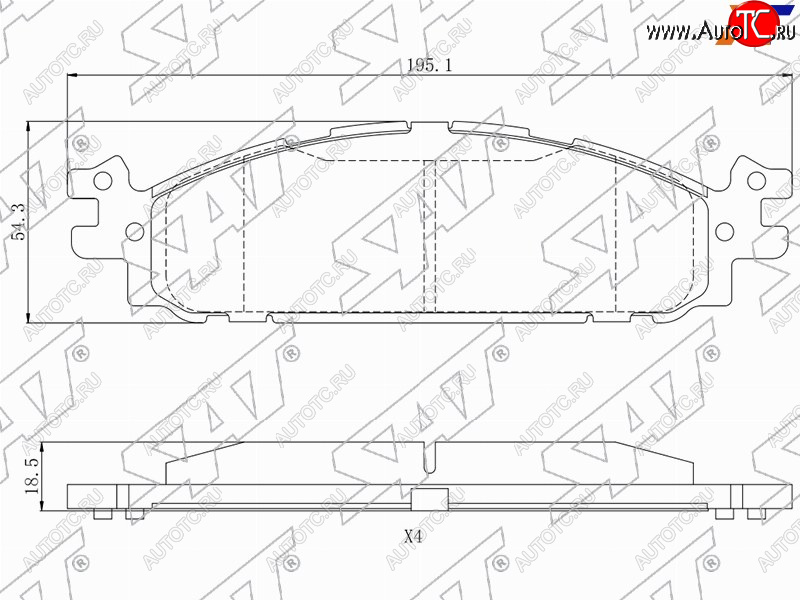 1 339 р. Колодки тормозные передние FL-FR SAT Ford Explorer U502 1-ый рестайлинг, 5 дв. (2015-2018)  с доставкой в г. Самара