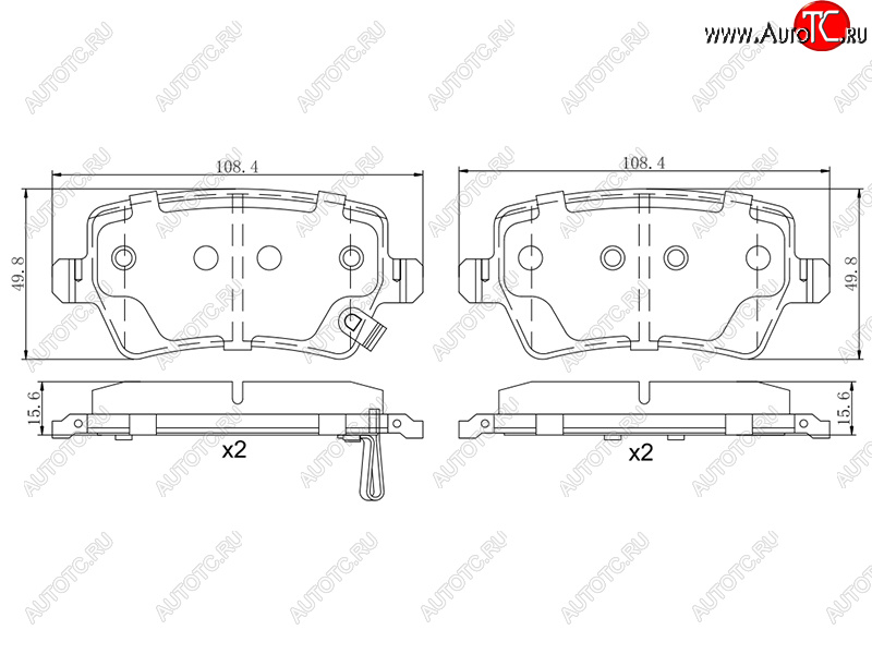 699 р. Колодки тормозные задние RH-LH SAT JAC JS4 (2021-2025)  с доставкой в г. Самара