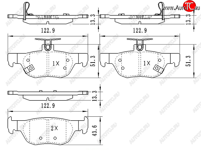 919 р. Колодки тормозные задние RH-LH SAT Mazda 3/Axela BP хэтчбэк (2019-2025)  с доставкой в г. Самара