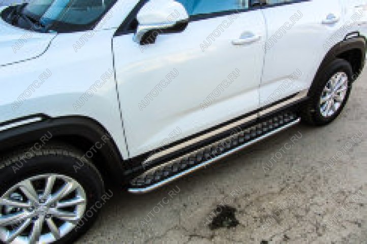 19 499 р. Защита порогов d57 с листом (2WD) Slitkoff Haval Jolion дорестайлинг (2020-2024) (нержавейка полированная)  с доставкой в г. Самара