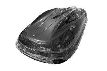 27 899 р. Автобокс PT GROUP (460л., 191х79х46 см, двустороннее открывание) Turino Medium Lux черный    с доставкой в г. Самара. Увеличить фотографию 4