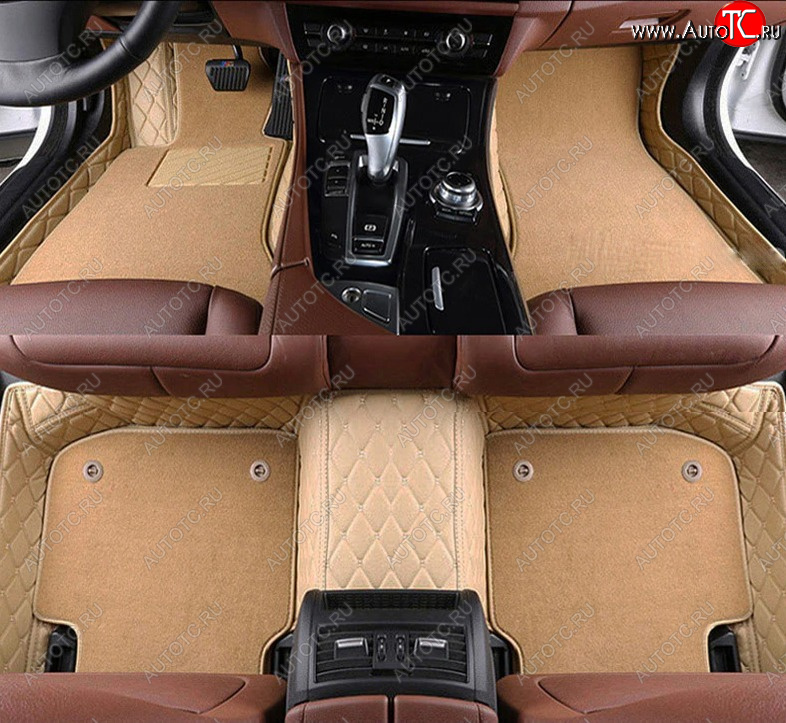 13 249 р. Ковры ( кожа+текстиль) Автопилот Volvo XC90 L дорестайлинг (2015-2019) (бежевый)  с доставкой в г. Самара