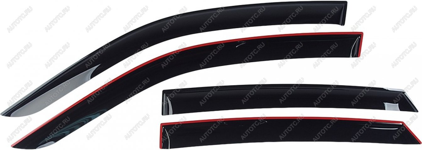 3 599 р. Комплект дефлекторов окон COMFORT Geely Tugella FY11,HPBA4 дорестайлинг (2019-2023) (черные)  с доставкой в г. Самара